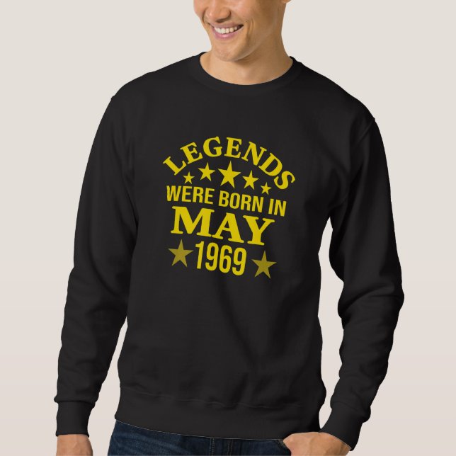 Sudadera 53 Leyendas De Cumpleaños Nacidas En Mayo De 1969 (Anverso)