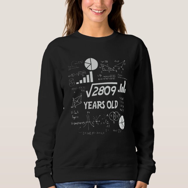 Sudadera 53 Years Old Bday Math Teacher 53rd Birthday Gift (Anverso)