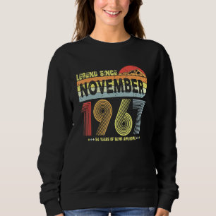 Sudadera 54.ª leyenda de cumpleaños desde noviembre de 1967