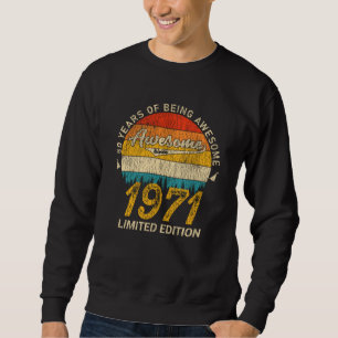 Sudadera 54 años de edad 1971 Regalo retro asombroso de 54