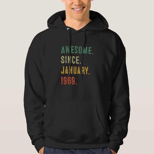 Sudadera 54 años de edad increíble desde enero de 1969 54º  (Anverso)
