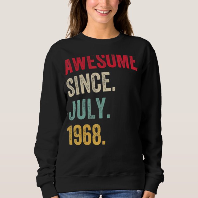 Sudadera 54 años de edad increíble desde julio de 1968 54º  (Anverso)