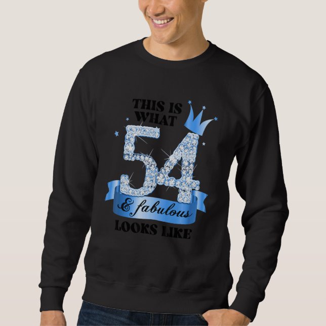 Sudadera 54 & Fabulous I Blue White Party Group Candid Phot (Anverso)
