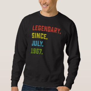 Sudadera 55.º cumpleaños legendario desde julio de 1967 55 