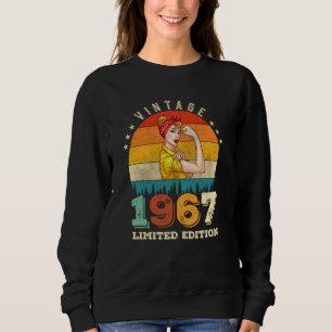 Sudadera 55 años de edad 1967 Vintage Women 55th Birthday G