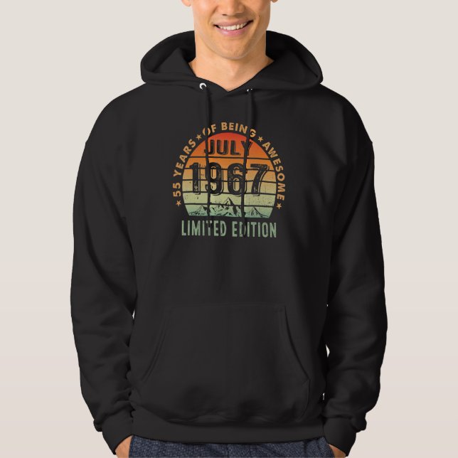 Sudadera 55 años de edad increíble desde julio de 1967 55º  (Anverso)
