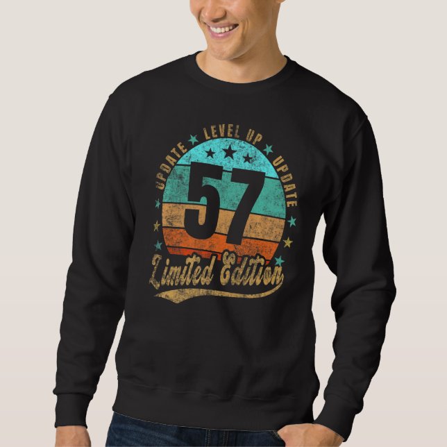 Sudadera 57.ª actualización de cumpleaños Nivel Up Retro de (Anverso)