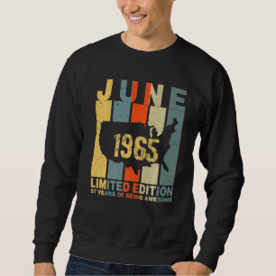 Sudadera 57 Aniversario De Junio De 1965 57 Años De Asombro