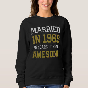 Sudadera 58º Aniversario para Hombres Casados en 1965 Parej