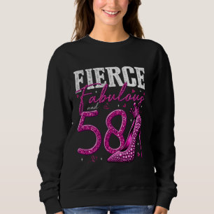 Sudadera 58.º Fierce de cumpleaños fabuloso y regalo de 58 