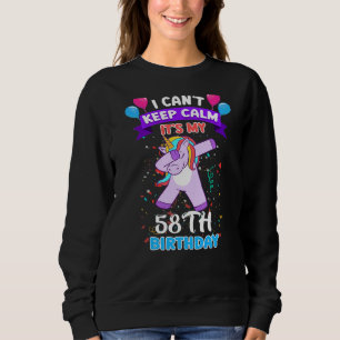 Sudadera 58 Años De Unicornio Para Mujeres De 58 Años En Un