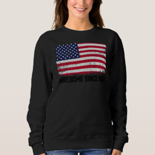 Sudadera 59.ª Bandera Estadounidense de cumpleaños impresio