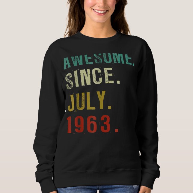 Sudadera 59 años de edad increíble desde julio de 1963 59º  (Anverso)