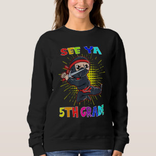Sudadera 5.ª Graduación Para Niños Graduados Ninja