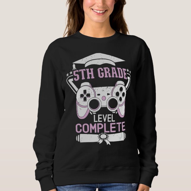 Sudadera 5.º Grado Finalizado Es Cuto 5 Graduado (Anverso)