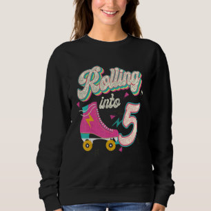 Sudadera 5.º patinaje de patinaje sobre patines de cumpleañ