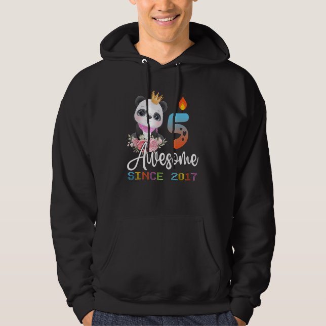 Sudadera 5 años de edad Panda Fiesta Niños Chicas (Anverso)