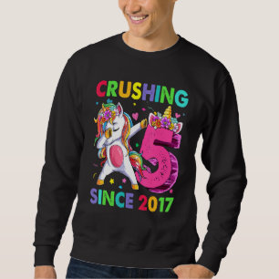 Sudadera 5 Aplastándolo desde 2017 Dabbing Unicornio