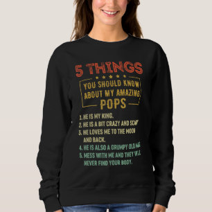 Sudadera 5 cosas que deberías saber sobre el día de mi padr