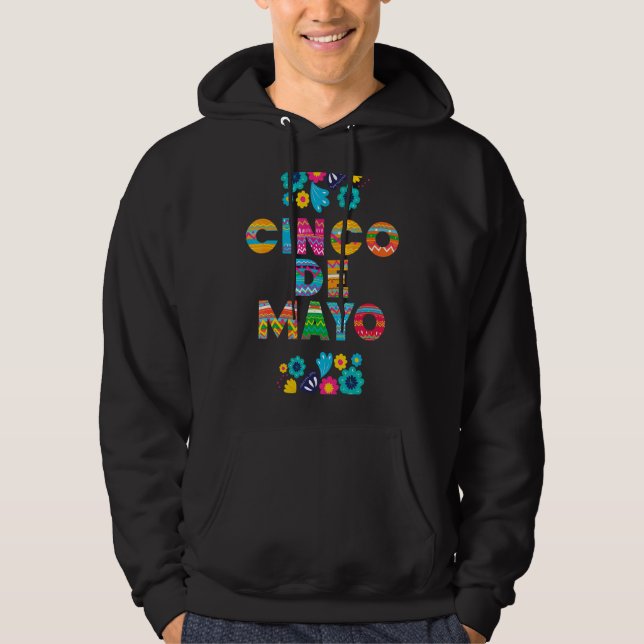 Sudadera 5 De Mayo Cinco De Mayo Sombrero Maraca 6 (Anverso)