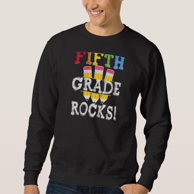 Sudadera 5° Grado De Vuelta A La Maestra De Estudiantes Esc (Anverso)