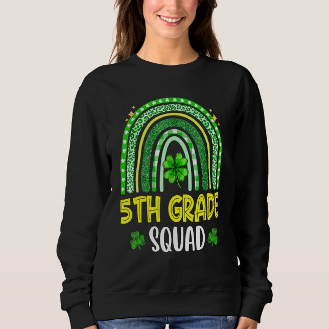 Sudadera 5 Grado Squad St Patricks Day Funny Mating (Anverso)