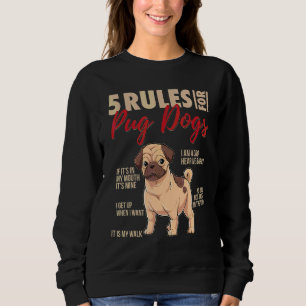 Sudadera 5 Reglas Para El Propietario De Perros De Pug