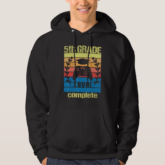 Sudadera 5th Grade level complete Retro Graduation Video Ga (Anverso)