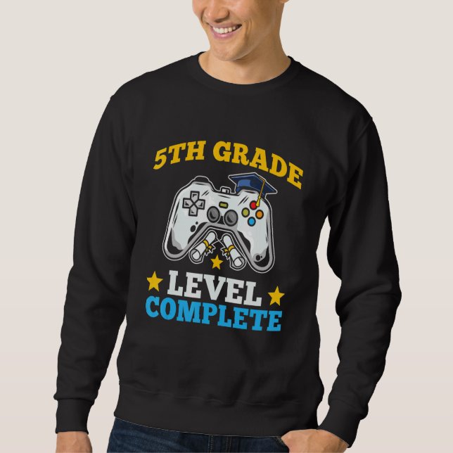 Sudadera 5th Grade Level Complete Video Games Graduation Cl (Anverso)