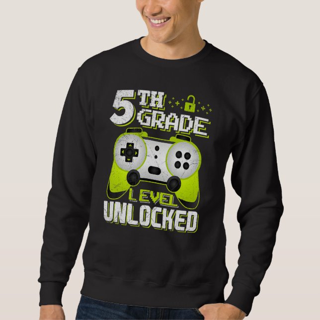Sudadera 5th Grade Level Unlocked Fifth Grade Back To Schoo (Anverso)