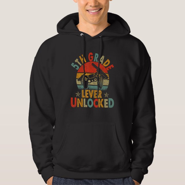 Sudadera 5th Grade Level Unlocked Video Gamers back to scho (Anverso)