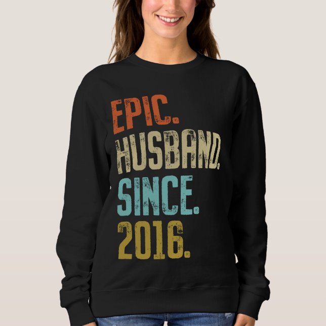 Sudadera 5th Wedding Anniversary For Him Epic Husband Since (Anverso)