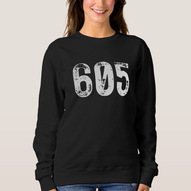 Sudadera 605 Area Code South Dakota Mobile Telephone Area C (Anverso)