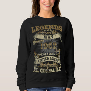 Sudadera 60.ª Leyenda de Cumpleaños Nacida en Mayo de 1962 