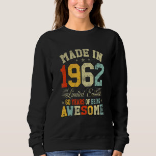 Sudadera 60.ª Vintage De Cumpleaños 1962 Hecho En 1962