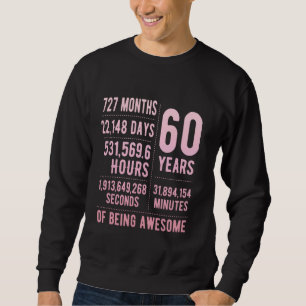 Sudadera 60.º cumpleaños de hombres y mujeres divertidos de