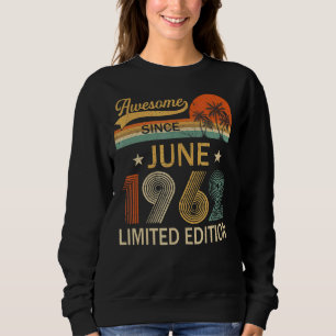 Sudadera 60.º cumpleaños increíble desde junio de 1962