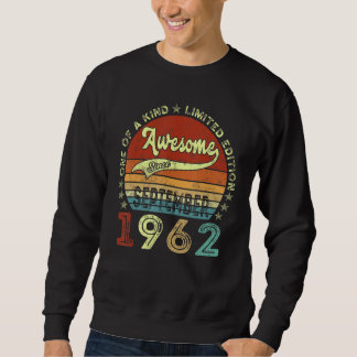 Sudadera 60.º cumpleaños increíble desde septiembre de 1962