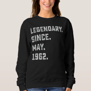 Sudadera 60.º cumpleaños legendario desde mayo de 1962 60 a