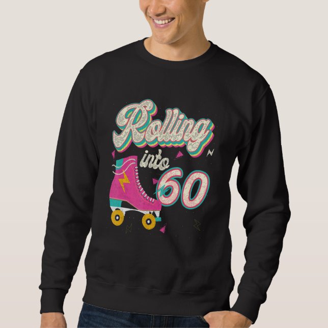 Sudadera 60.º patinaje de natalidad en 60 años (Anverso)
