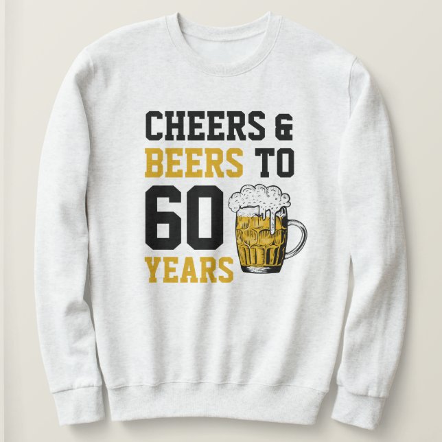 Sudadera 60 años de vigilia y cerveza a 60 años (Anverso del diseño)