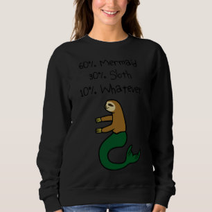 Sudadera 60 Sirena 30 Sloth 10 Lo Que Sea Relajado Fit