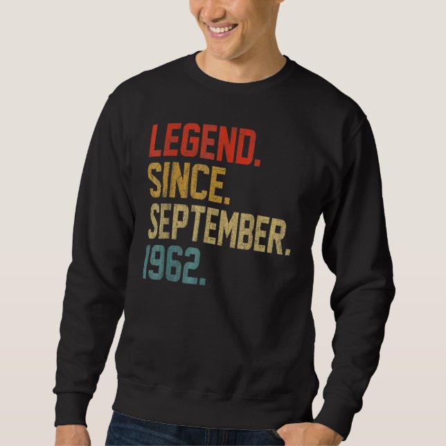 Sudadera 60 Years Old  Legend Since September 1962 60th Bir (Anverso)