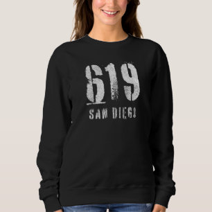 Sudadera 619 San Diego, California Souvenir Design_1