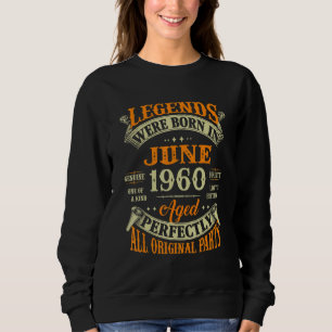 Sudadera 62ª Leyenda De Cumpleaños Nacida En Junio De 1960
