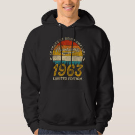 Sudadera 62 años de edad 1963 Regalo retro asombroso de cum
