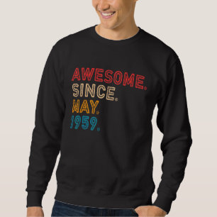 Sudadera 63.º cumpleaños increíble desde mayo de 1959 63 añ