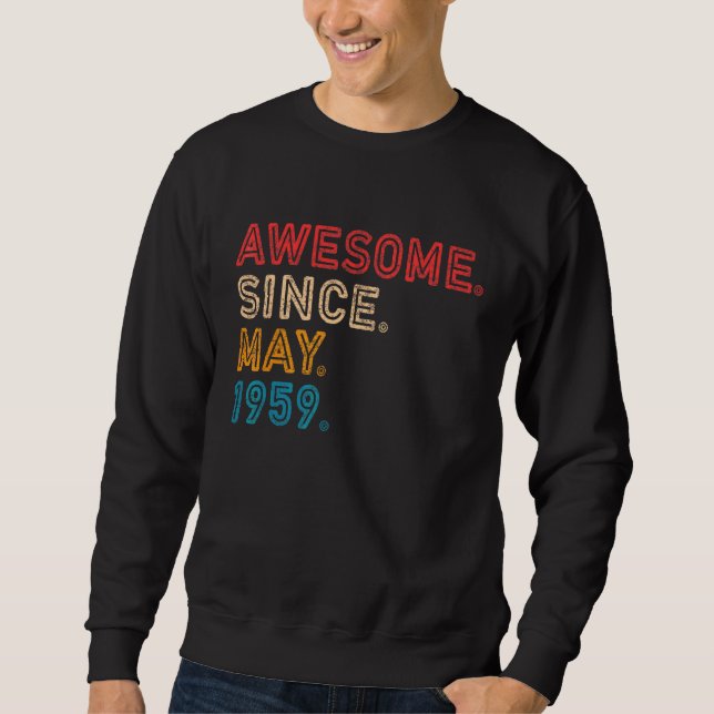 Sudadera 63.º cumpleaños increíble desde mayo de 1959 63 añ (Anverso)