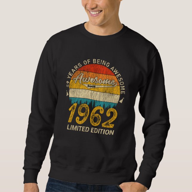 Sudadera 63 años de edad 1962 Regalo de cumpleaños 63 retro (Anverso)
