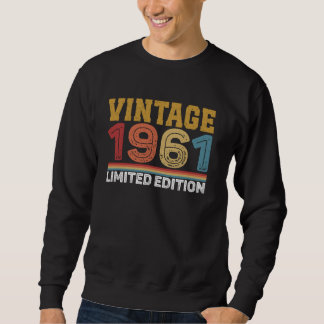 Sudadera 63 Años Vintage 1961 Edición Limitada 63ᵉʳ Birt